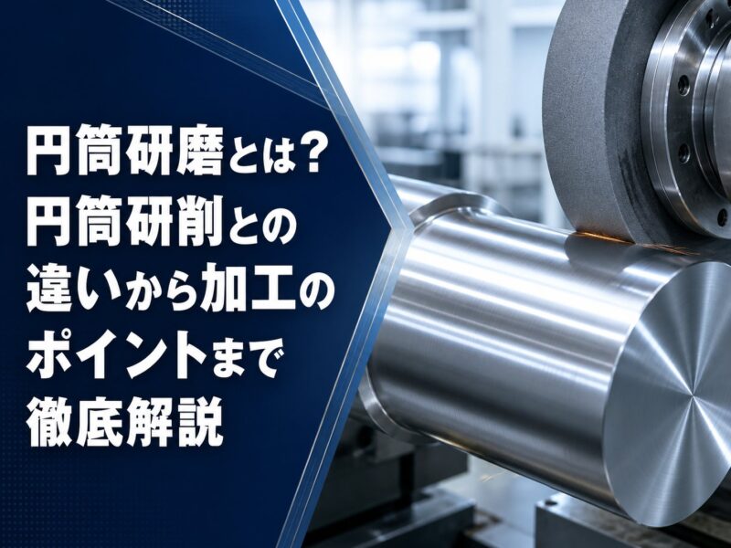 円筒研磨とは？円筒研削との違いから加工のポイントまで徹底解説