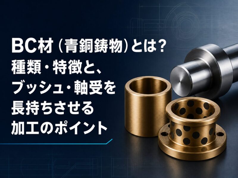 BC材（青銅鋳物）とは？種類・特徴と、ブッシュ・軸受を長持ちさせる加工のポイント