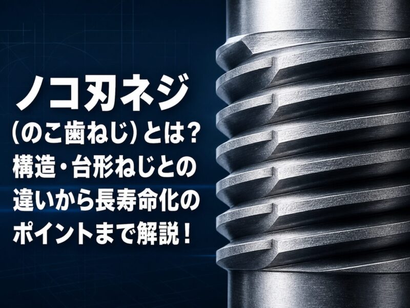 ノコ刃ネジ（のこ歯ねじ）とは？構造・台形ねじとの違いから長寿命化のポイントまで解説！