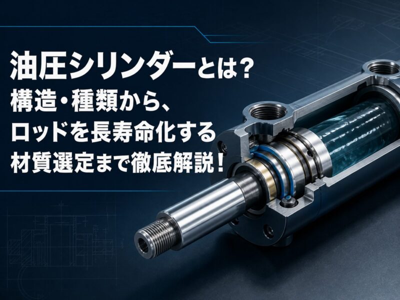 油圧シリンダーとは？構造・種類から、ロッドを長寿命化する材質選定まで徹底解説！
