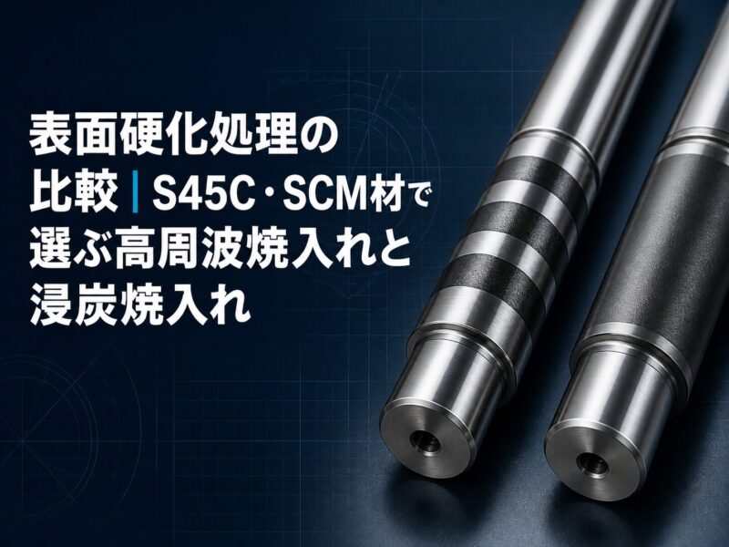 表面硬化処理の比較｜S45C・SCM材で選ぶ高周波焼入れと浸炭焼入れ
